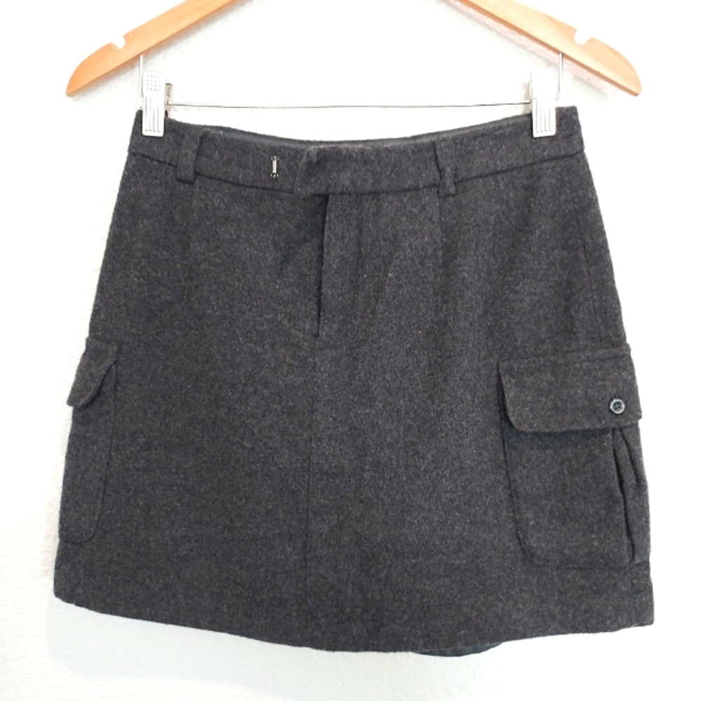 Gray Wool Skirt Mini Skirt Size 4